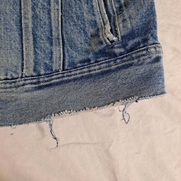 Vintage Storm Rider Lee Jean Jacket Men 46 Long Union Made Blanket Lined Denim - Picture 10 of 15